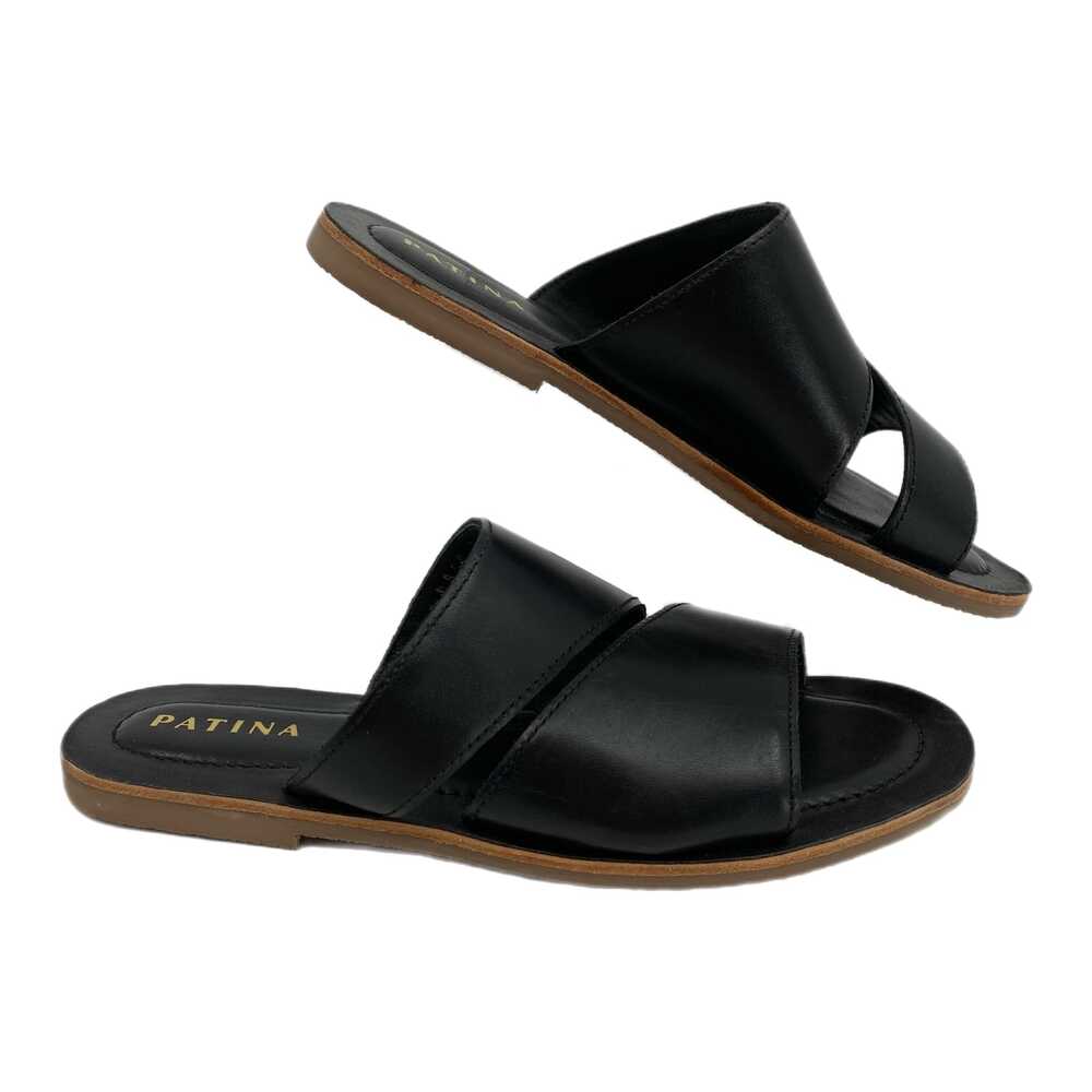 Patina Black Slide Sandals | Size 6.5 for Effortless Style